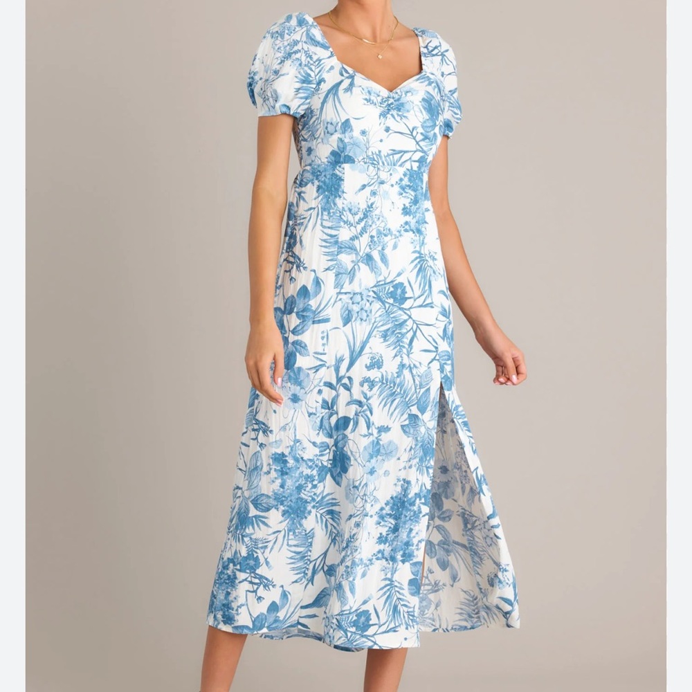 Red Dress Boutique Blue and White Sweetheart Maxi Sundress